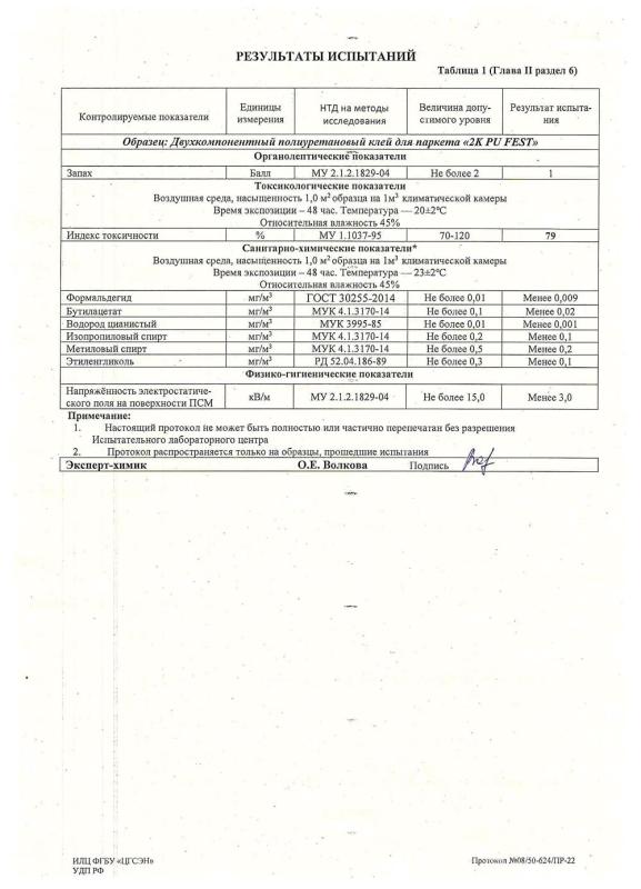 Протокол лабораторных испытаний стр. 2